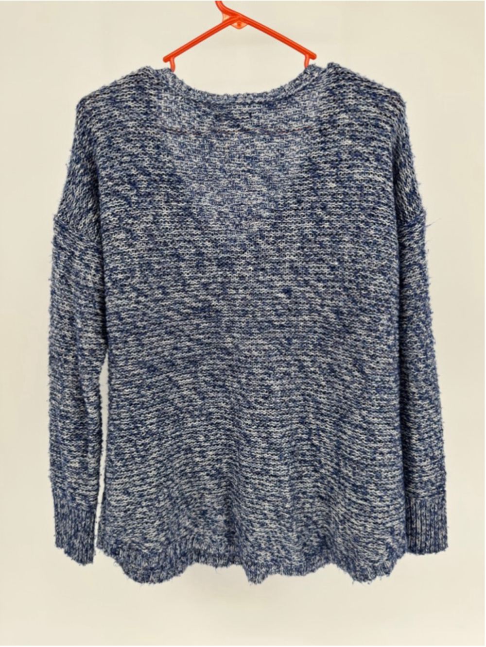 American Eagle Outfitters Women's Large V-Neck Sweater Blue White - Picture 4 of 8